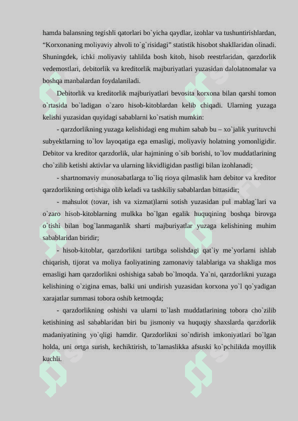 Debitorlik va kreditorlik taxlili 7