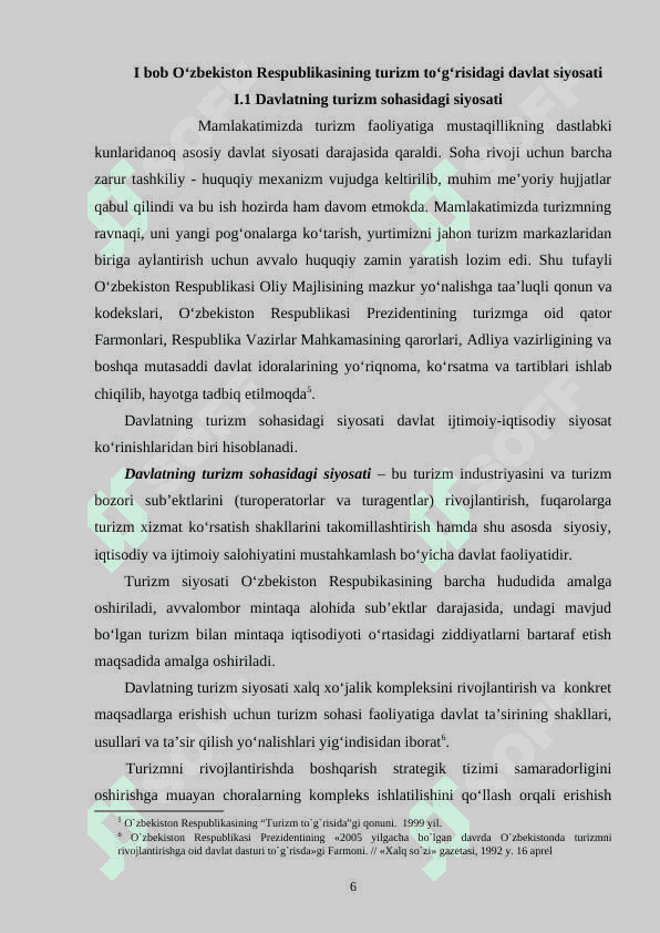 Mustaqillik yillarida O’zbekistonning turistik salohiyati va uning istiqbollari 6