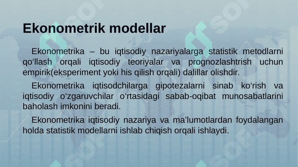 Ekonometrik modellar 2