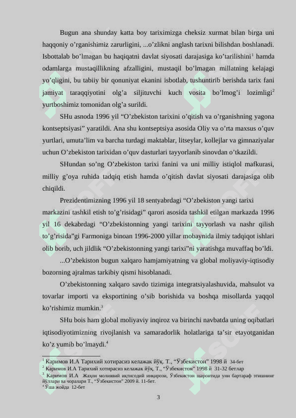 Mustaqillik yillarida tarix fanidagi o’zgarishlar 3