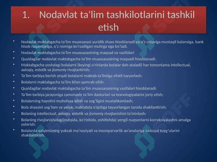Nodavlat maktabgacha ta’lim tashkilotlarini tashkil etish 4