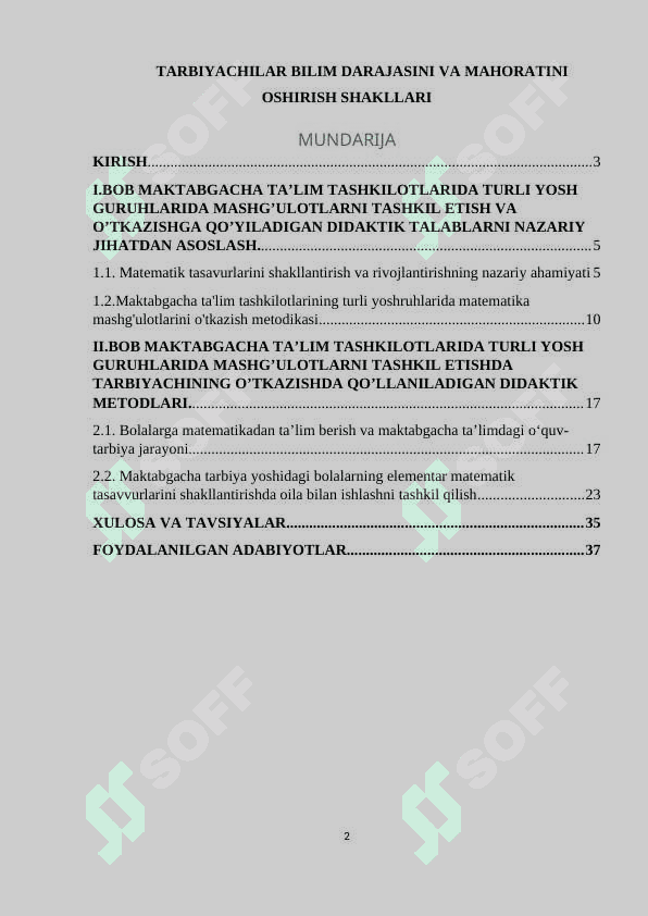 Tarbiyachilar bilim darajasini va mahoratini oshirish shakllari 2