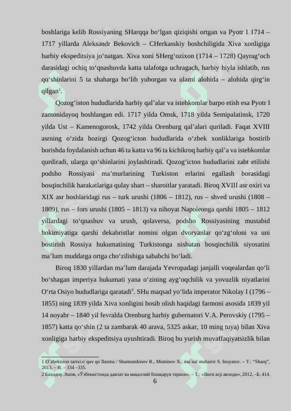 Chor Rossiyasi  tomonidan O'rta Osiyodagi Qo'qon xonligiga qilingan yurishlar 6
