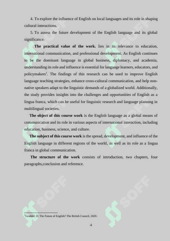 THE ENGLISH LANGUAGE IN GLOBAL CONTEXT. 3