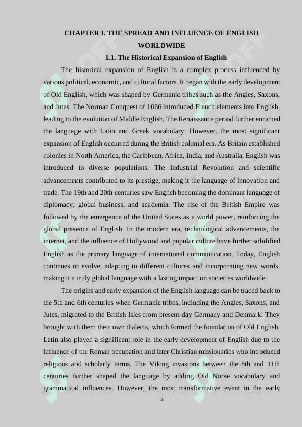 THE ENGLISH LANGUAGE IN GLOBAL CONTEXT. 4