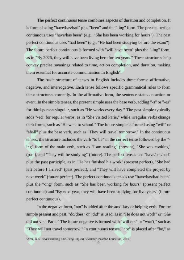 THE DIFFERENT WAYS IN WHICH TENSES ARE FORMED AND USED IN ENGLISH GRAMMAR 8