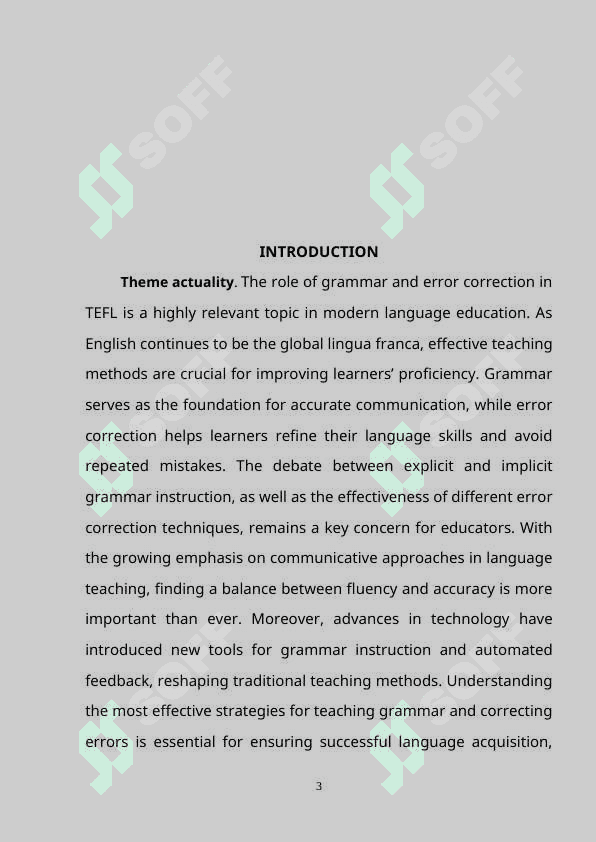 THE ROLE OF GRAMMAR  AND ERROR CORRECTION IN TEFL 2
