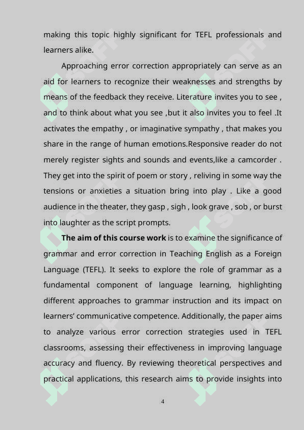 THE ROLE OF GRAMMAR  AND ERROR CORRECTION IN TEFL 3
