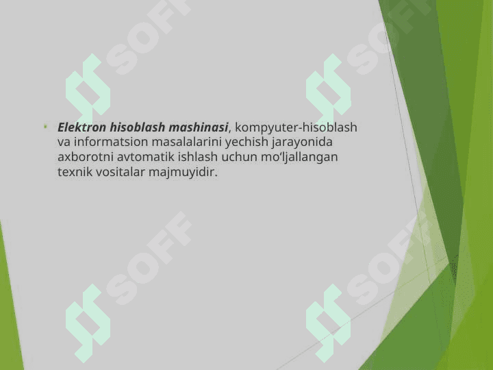 Hisoblash tizimlarining  arxitekturasi 8