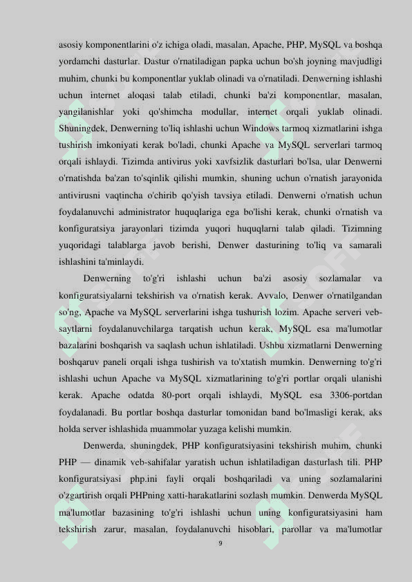 DENWER DASTURI 8