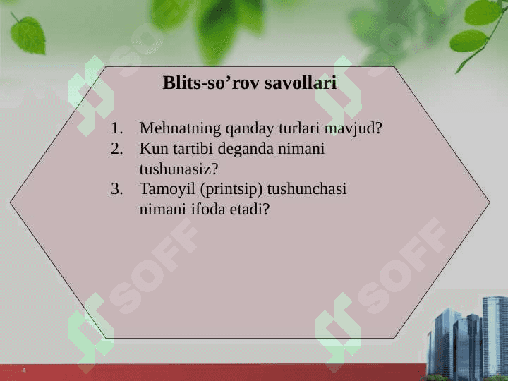 O'quvchilarning mustaqil ishlarini tashkil etish 4
