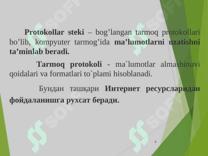 TCP-IP protokollar steki 5