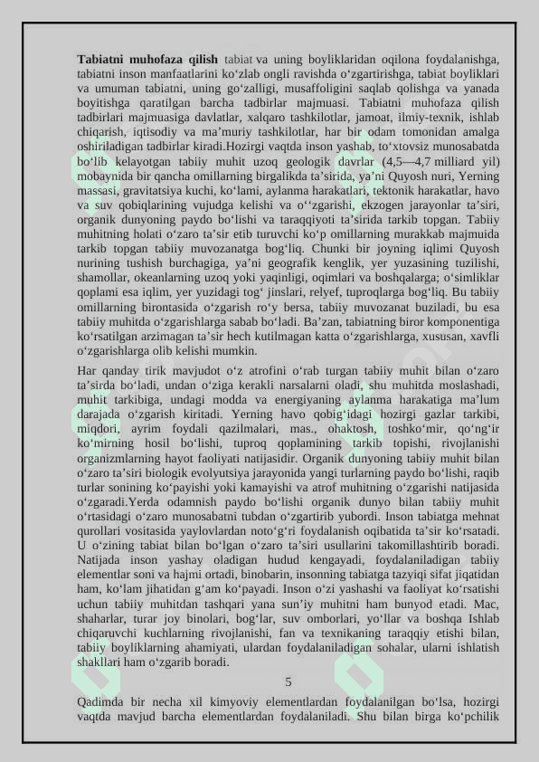 Qoriqxonalarning ahamiyati 5