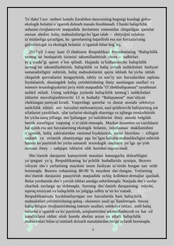 O`zbekiston suv havzalarida ovlanadigan baliqlar 5