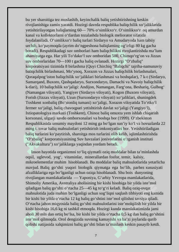 O`zbekiston suv havzalarida ovlanadigan baliqlar 7