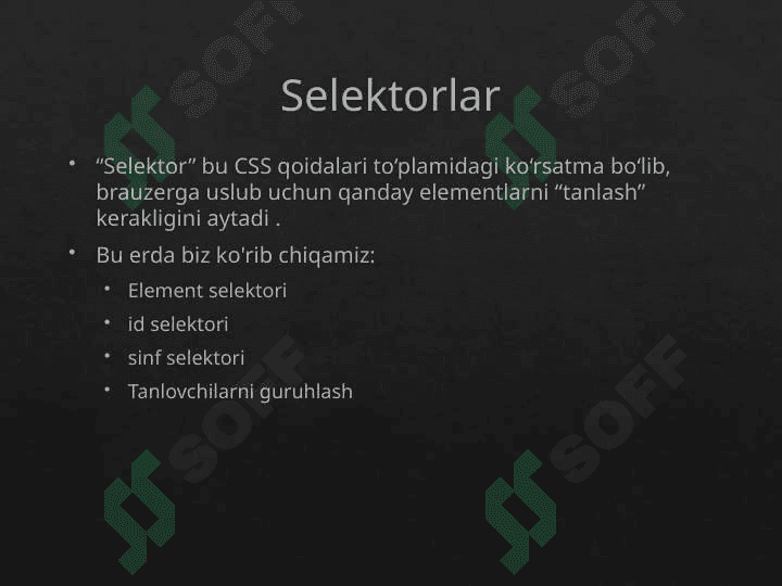 CSS ga kirish 6