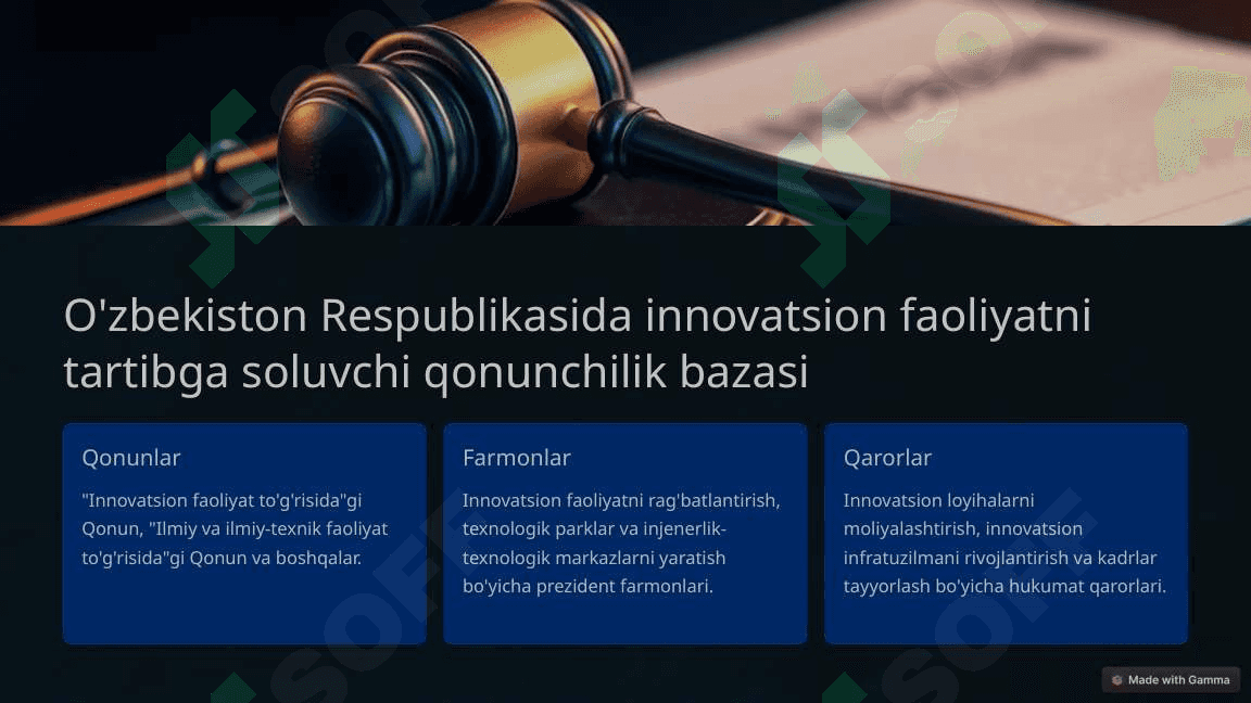 Innovatsion salohiyat - O'zbekiston Respublikasida 4