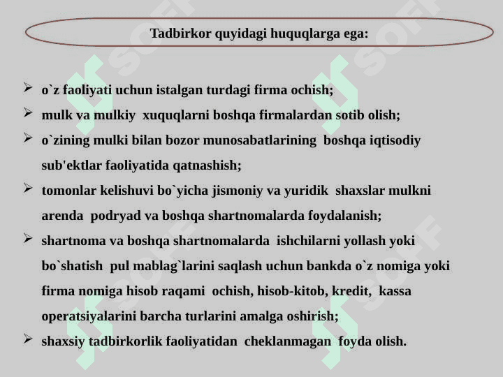 Tadbirkorlik turlari va shakllari 4