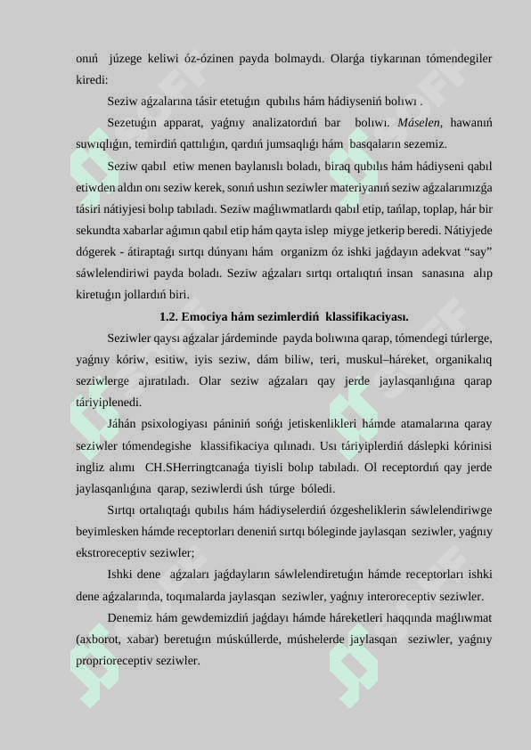 Hár qıylı emociyalar hám sezimlerdiń klassifikaciyası 8