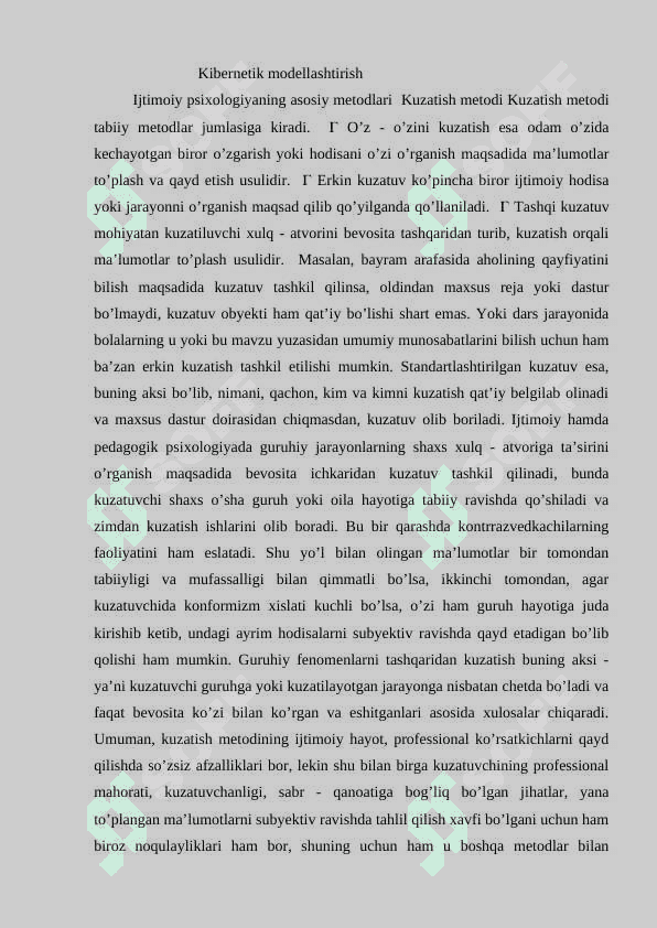Ijtimoiy psixologiyaning asosiy metodlari 3