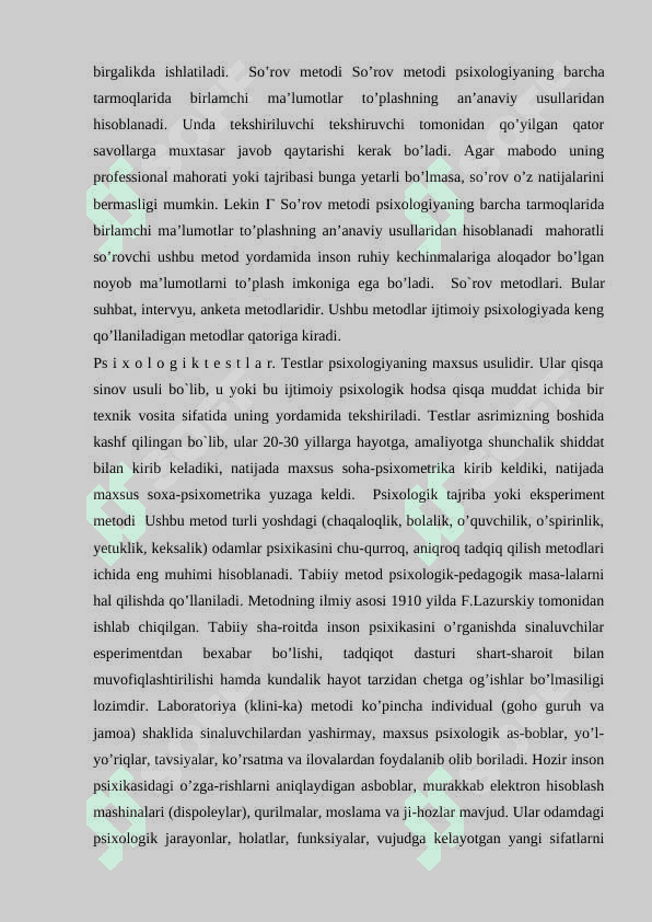 Ijtimoiy psixologiyaning asosiy metodlari 4