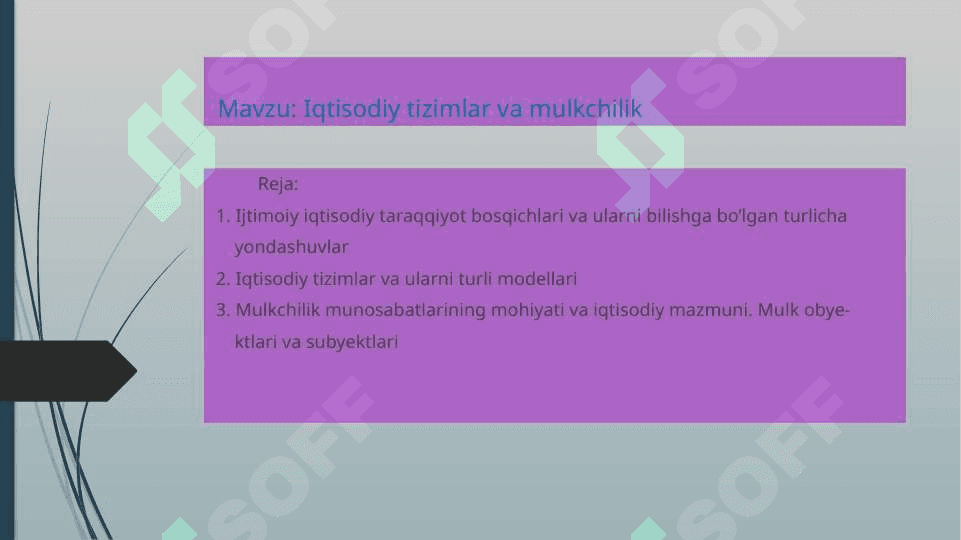 Iqtisodiy tizimlar va mulkchilik 2
