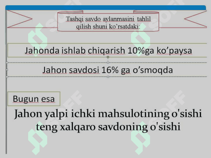 Globallashuv va xalqaro savdoning rivojlanish tendensiyalari 3