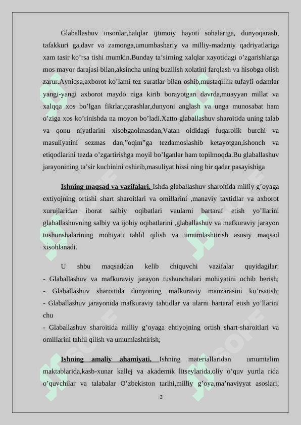 Ma'naviyatning globallashuv davridagi o'rni va ahamiyati 3