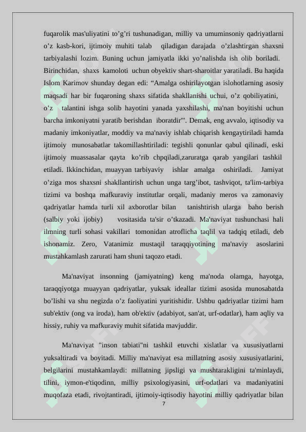 Ma'naviyatning globallashuv davridagi o'rni va ahamiyati 7