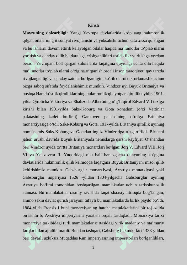 XVIII ASR O’RTALARIDA AVSTRIYA IMPERIYASINING IJTIMOIY – IQTISODIY AHVOLI 3