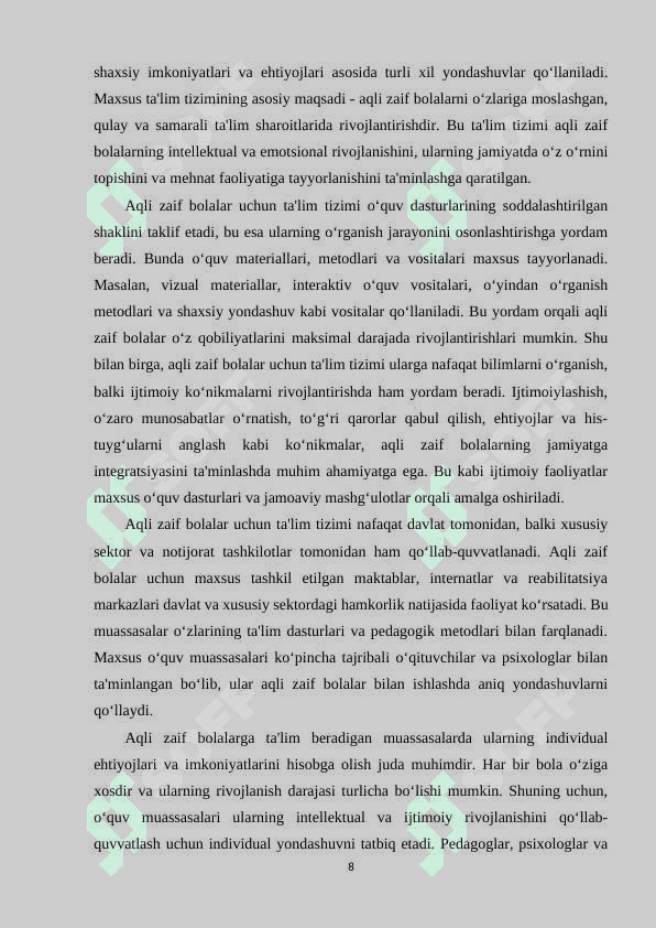 AQLI ZAIF BOLANING FAOLIYATINI KORREKTSIYALASH IMKONIYATLARI. 7