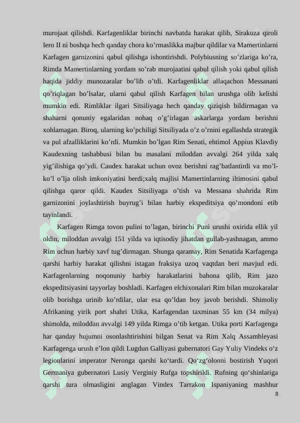 rim va karfagen urushlari 8