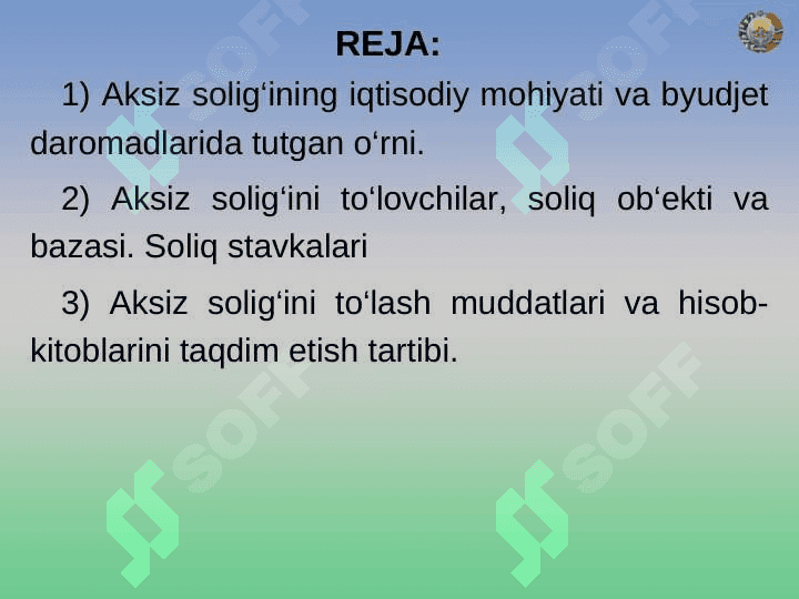 AKSIZ SOLIG’I 2