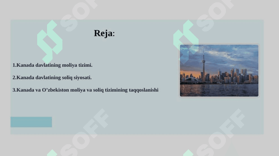 Kanada davlatining     moliya va soliq tizimi 2
