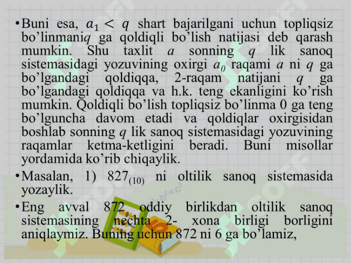 O’NDAN FARQLI POZITSION SANOQ SISTEMALARI 3