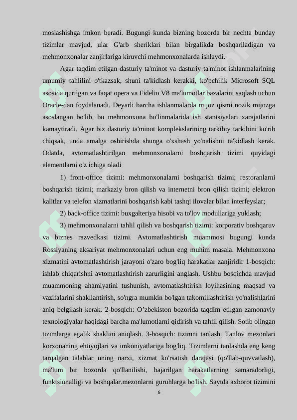 MEXMONXONA XOJALIGIDA AXBOROTNI BOSHQARISH 6