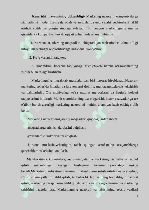 Marketing nazorati 4