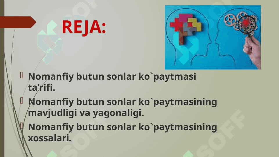 ko’paytmaning ta’rifi, uning mavjudligi va yagonaligi. ko’paytirish qonunlari. 2