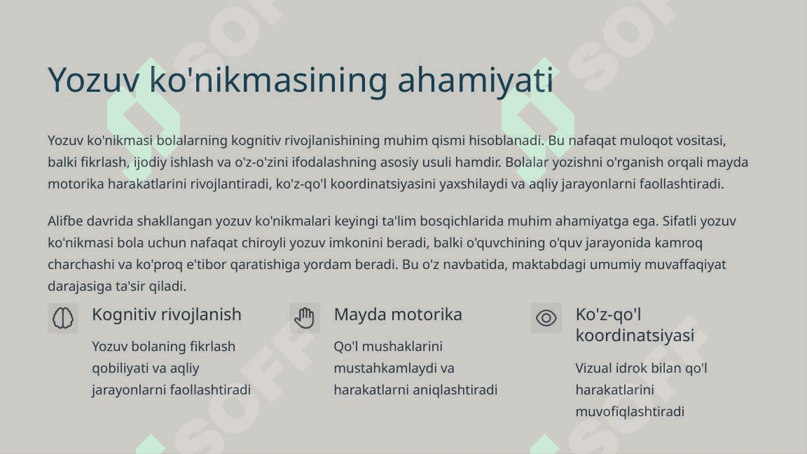 Alifbe davrida yozuv ko'nikmalarini shakillantirish 2