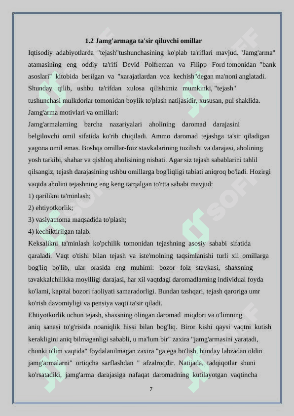Iqtisodiy jamg’arish mohiyati va manbalari 7