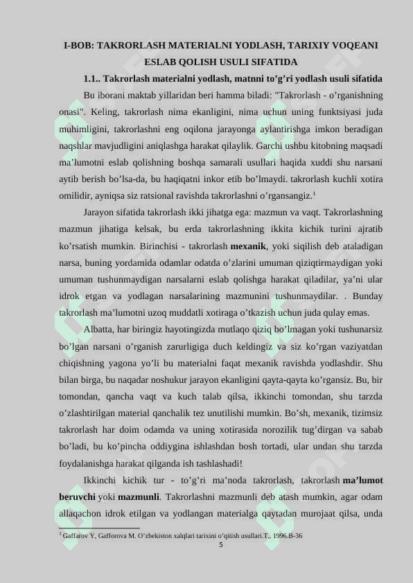 Yodlash va takrorlash tarixiy voqealarni eslab qolish usullari 5