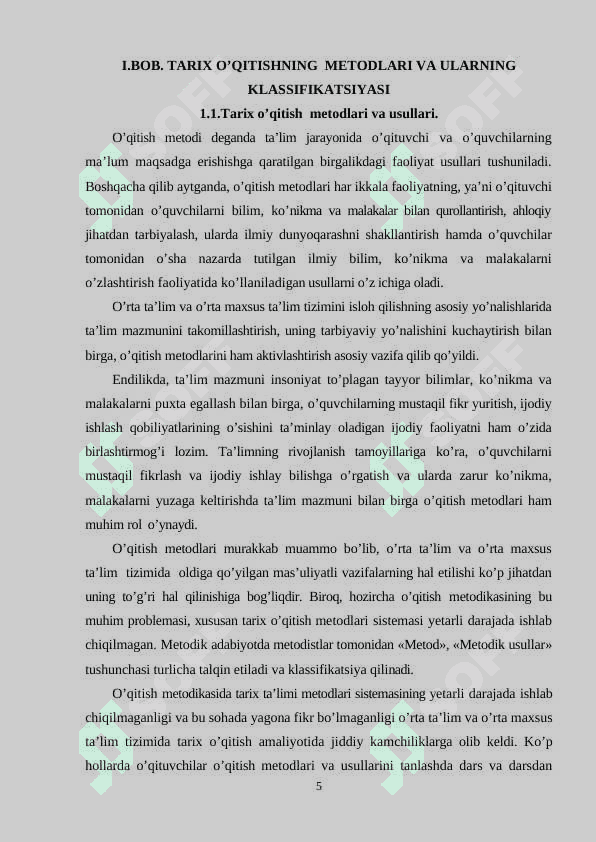 Tarix fanini o'qitishning ko'rsatmali metodlari 5