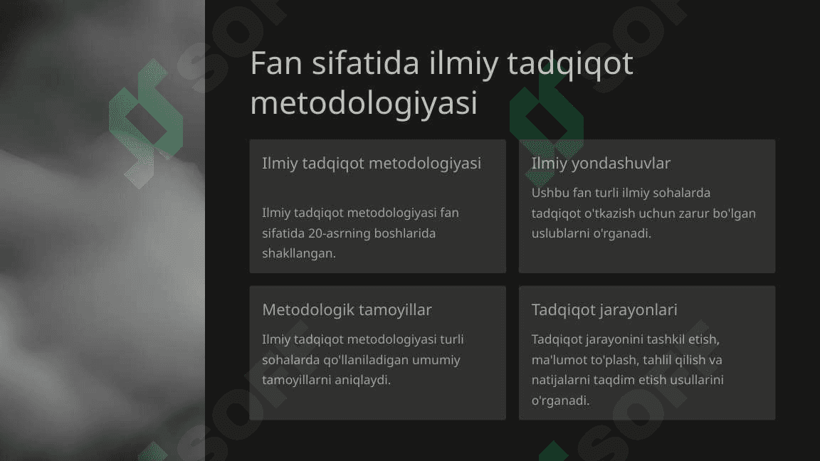Ilmiy tadqiqot metodologiyasi fanining tarixi_1 2
