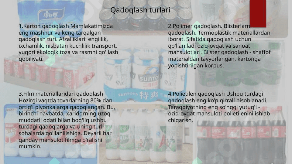 IDISHLAR VA QADOQLARNI LOGISTIK JIHATLARI 6