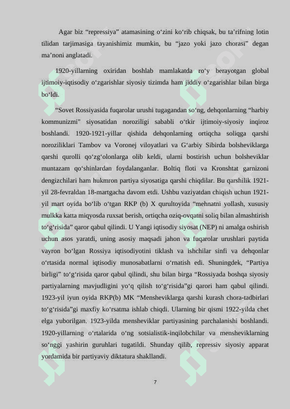 Xalqlar genotsiti SSSRda qatag‘on siyosati va oqibatlari 7