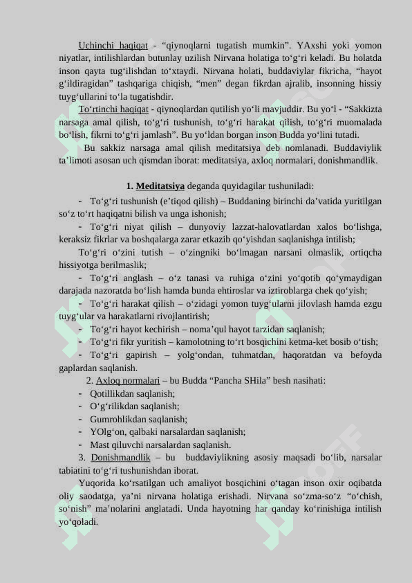 BUDDAVIYLIK VA XRISTIAN DINI TARIXI VA FALSAFASI 6