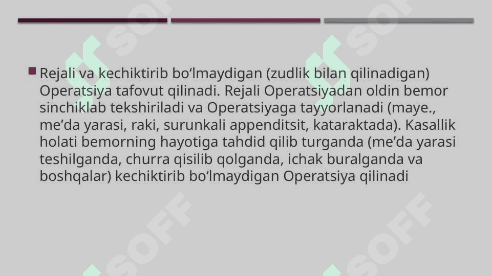 Xirurgik operatsiya oʻtkazish qoidalari 2