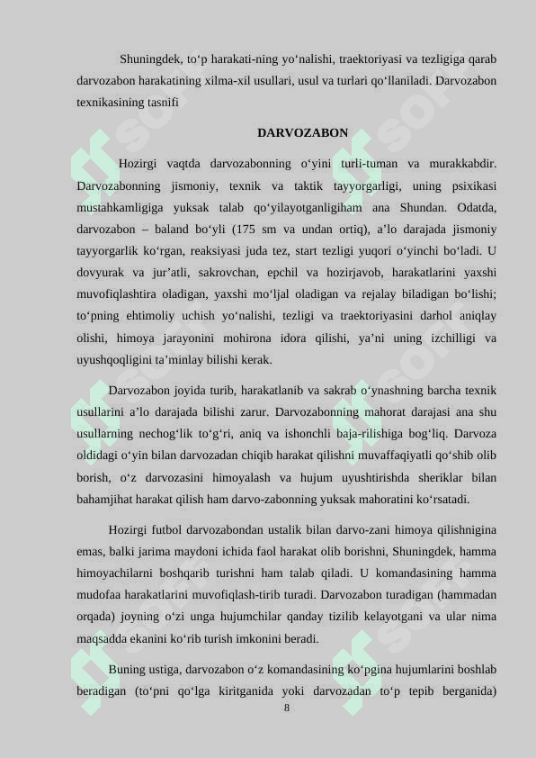 FUTBOLDA DARVOZABONLARNING MAYDONDAGI TEXNIK - TAKTIK USULLARINI TAHLIL QILISH 8