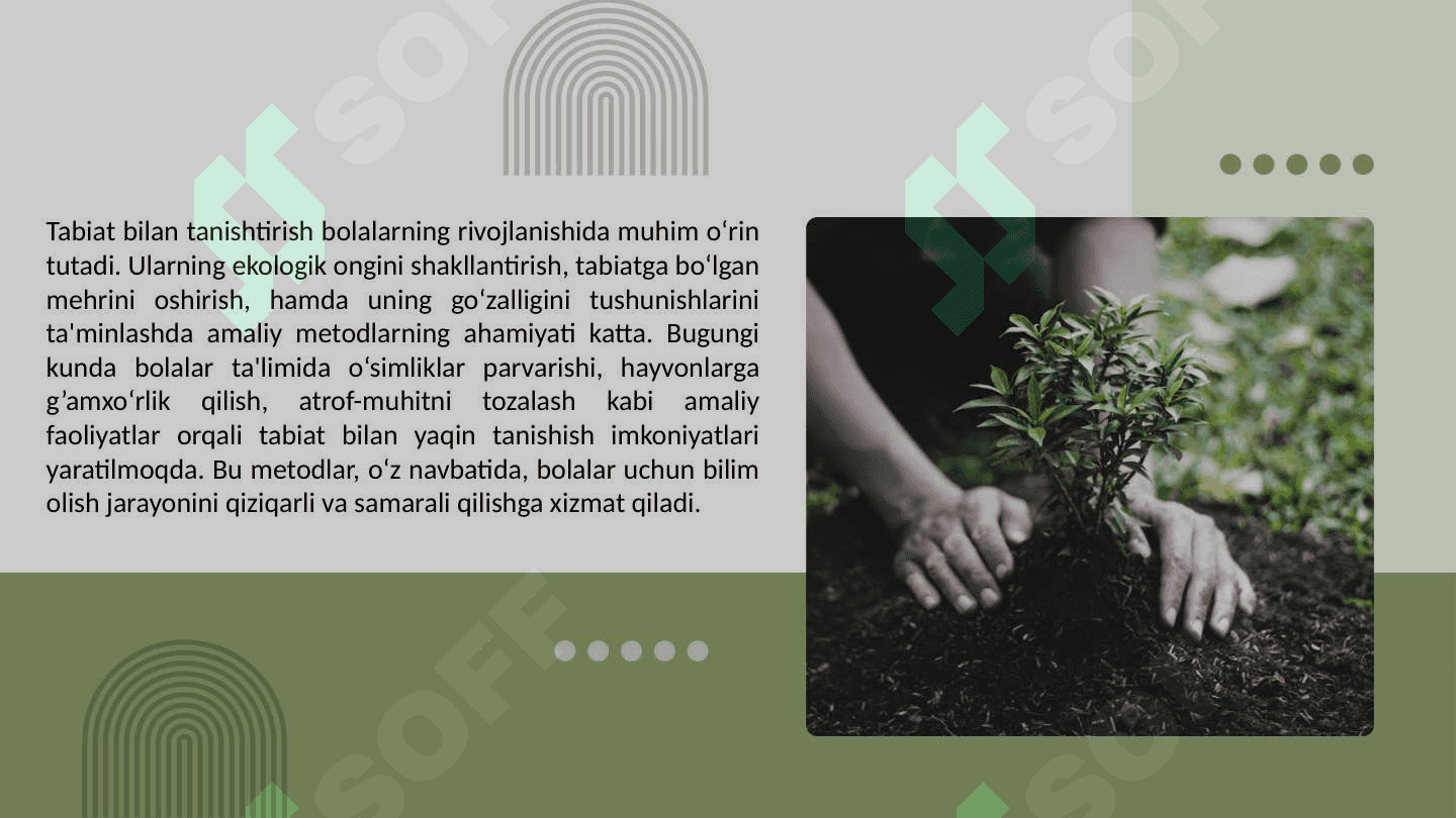 Tabiat bilan tanishtirishda amaliy metod. Mehnat 3