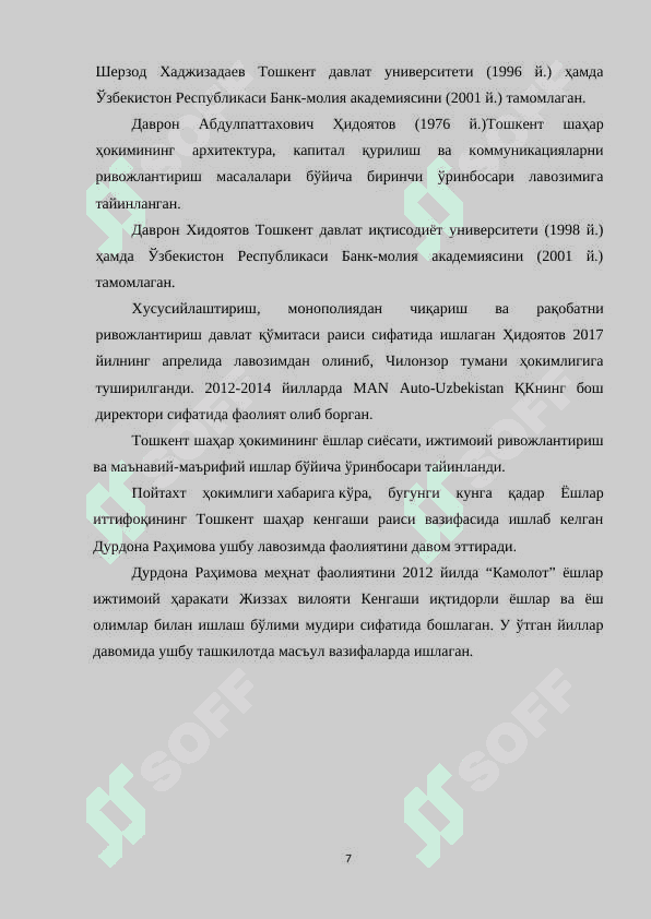 Тошкент шаҳар ҳокимлиги Hisobot 6